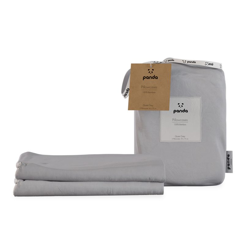 Bamboo Pillowcases - Grey | Panda London | Life Before Plastic